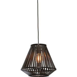 Černé závěsné svítidlo s bambusovým stínidlem ø 30 cm Merapi – Good&Mojo obraz