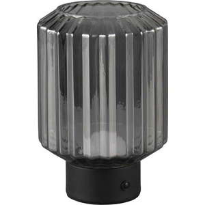 Černo-šedá stmívatelná LED stolní lampa se skleněným stínidlem (výška 19, 5 cm) Lord – Trio obraz