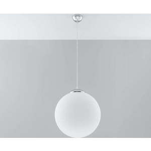 Bílé závěsné svítidlo se skleněným stínidlem ø 40 cm Bianco – Nice Lamps obraz