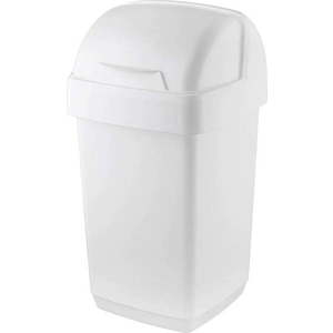 Bílý odpadkový koš Addis Roll Top, 22, 5 x 23 x 42, 5 cm obraz