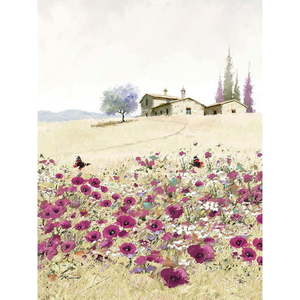 Obraz na plátně Styler Violet Poppies, 50 x 70 cm obraz