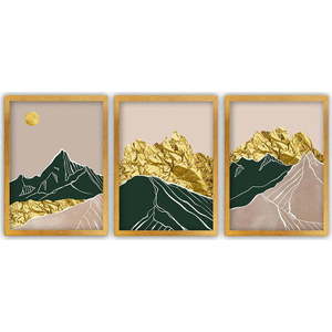 Sada 3 obrazů Vavien Artwork Landscape, 35 x 45 cm obraz