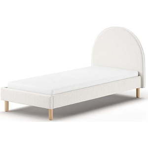 Bílá čalouněná jednolůžková postel s roštem 90x200 cm MOON – Vipack obraz
