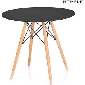Kulatý jídelní stůl s černou deskou ø 80 cm Tebe – Homede obraz