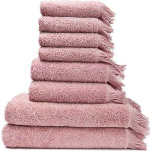 Sada 6 růžových ručníků a 2 osušek ze 100% bavlny Bonami Selection obraz