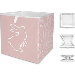Růžový látkový dětský úložný box Sweet Bunnies - Butter Kings obraz