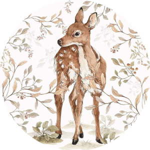Nástěnná dětská samolepka Dekornik Deer in a Circle, ø 150 cm obraz