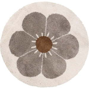 Šedo-krémový dětský koberec ø 120 cm Bohemian Daisy – Nattiot obraz