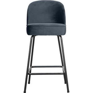 Modrá sametová barová židle 89 cm Vogue – BePureHome obraz