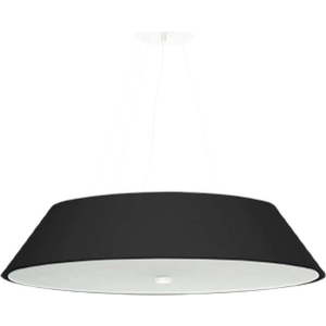 Černé závěsné svítidlo s textilním stínidlem ø 70 cm Hektor – Nice Lamps obraz