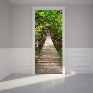 Adhezivní samolepka na dveře Ambiance Suspension Bridge, 83 x 204 cm obraz