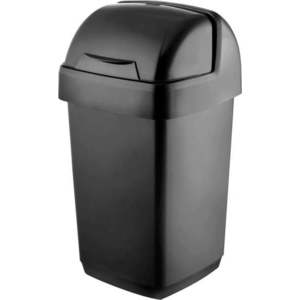 Černý odpadkový koš Addis Roll Top, 22, 5 x 23 x 42, 5 cm obraz