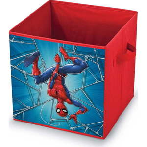 Červený úložný box Domopak Spiderman, 32 x 32 x 32 cm obraz