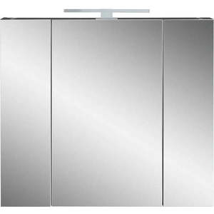 Tmavě šedá koupelnová skříňka se zrcadlem 76x71 cm - Germania obraz