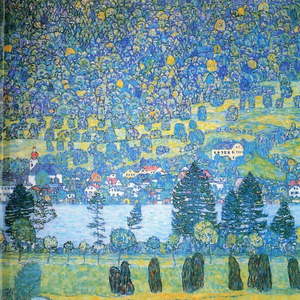 Obraz - reprodukce 50x50 cm Lake, Gustav Klimt – Fedkolor obraz