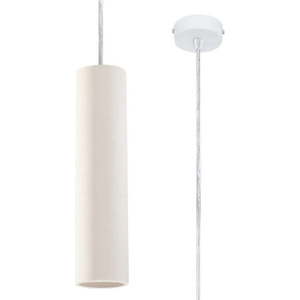 Bílé závěsné svítidlo s keramickým stínidlem ø 8 cm Santana – Nice Lamps obraz