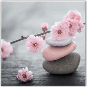 Obraz Styler Glasspik Spa & Zen Pink Stone, 30 x 30 cm obraz