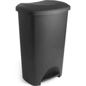 Černý pedálový plastový odpadkový koš 50 l – Addis obraz