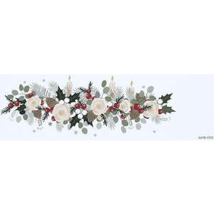 Bavlněný běhoun na stůl s vánočním motivem 40x140 cm Fir Branches – Butter Kings obraz