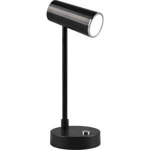 Leskle černá LED stmívatelná stolní lampa (výška 28 cm) Lenny – Trio obraz