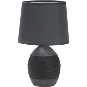 Tmavě šedá stolní lampa s textilním stínidlem (výška 35 cm) Ambon – Candellux Lighting obraz