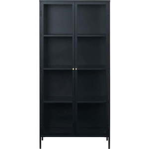 Černá vitrína Unique Furniture Carmel, výška 190 cm obraz
