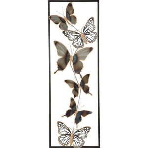 Kovová nástěnná dekorace Mauro Ferretti Butterflies, délka obraz