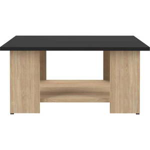 Konferenční stolek v dekoru dubu s černou deskou 67x67 cm Square - TemaHome obraz