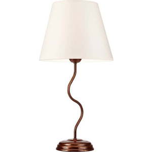 Tmavě hnědá stolní lampa s textilním stínidlem, výška 52 cm Fabrizio – LAMKUR obraz