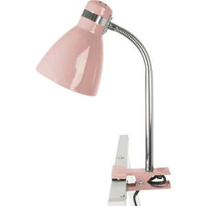 Růžová stolní lampa s klipem Leitmotiv Study obraz