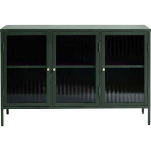 Zelená kovová vitrína Unique Furniture Bronco, výška 85 cm obraz