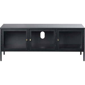 Černý kovový TV stolek 132x52 cm Carmel – Unique Furniture obraz