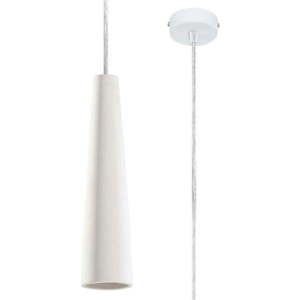 Bílé závěsné svítidlo s keramickým stínidlem ø 8 cm Alverna – Nice Lamps obraz