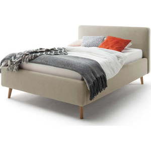 Šedohnědá čalouněná dvoulůžková postel s úložným prostorem s roštem 140x200 cm Mattis – Meise Möbel obraz
