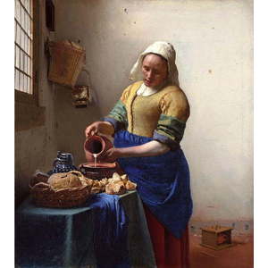 Obraz - reprodukce 45x60 cm The Milkmaid, Jan Vermeer – Fedkolor obraz
