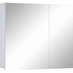 Bílá nástěnná koupelnová skříňka se zrcadlem Støraa Wisla, 80 x 70 cm obraz