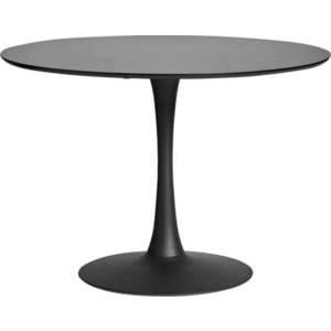 Kulatý černý jídelní stůl Marckeric Oda, ⌀ 110 cm obraz