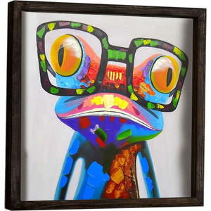 Dekorativní zarámovaný obraz Frog, 34 x 34 cm obraz