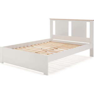 Bílá dvoulůžková postel s roštem 140x190 cm Enara – Marckeric obraz