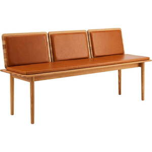 Koňakově hnědá kožená lavice Elba - Hammel Furniture obraz