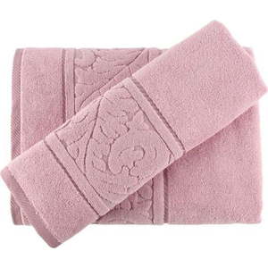 Sada růžového ručníku a osušky Sultan obraz