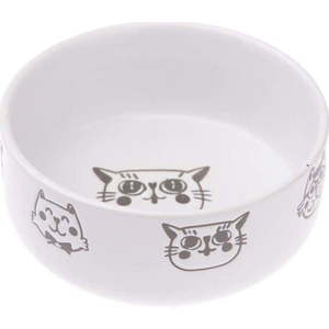 Bílá keramická miska pro kočku Dakls, 300 ml obraz