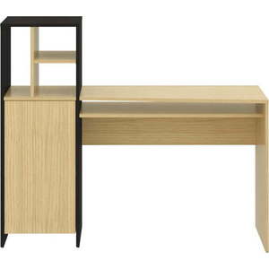 Pracovní stůl s deskou v dubovém dekoru 130x50 cm Mitch - TemaHome obraz
