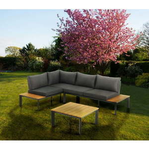 Hliníkový zahradní lounge set v šedo-přírodní barvě pro 3 Kamari – Tomasucci obraz