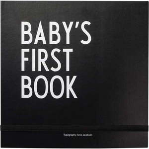 Černá dětská vzpomínková knížka Design Letters Baby's First Book obraz