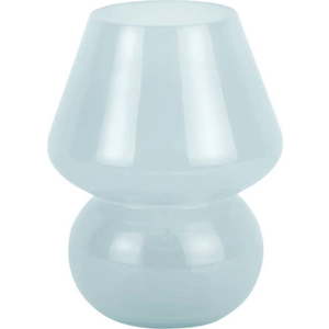 Světle modrá LED stolní lampa se skleněným stínidlem (výška 20 cm) Vintage – Leitmotiv obraz