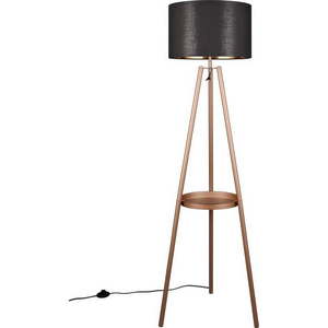 Hnědá stojací lampa s poličkou (výška 152 cm) Colette – Trio obraz