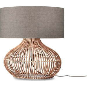 Stolní lampa s textilním stínidlem v béžovo-přírodní barvě (výška 60 cm) Kalahari – Good&Mojo obraz