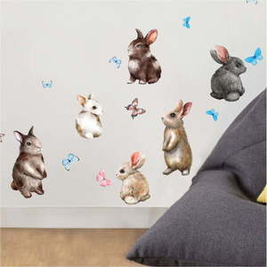 Nástěnné dětské samolepky Ambiance Baby Rabbits obraz