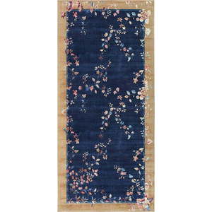 Tmavě modro-béžový koberec běhoun 80x200 cm Amira – Hanse Home obraz